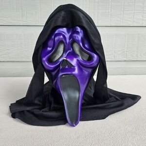 Scream Ghost Face Mask Halloween Costume Hooded Easter Unlimited Metallic Purple